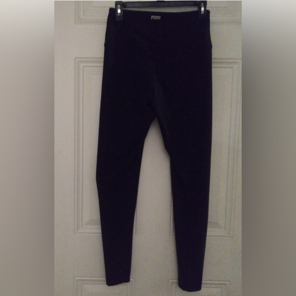 Pink by Victoria Secret Woman's Black Leggings Sz Med daily wear comfy c… - Picture 1 of 5